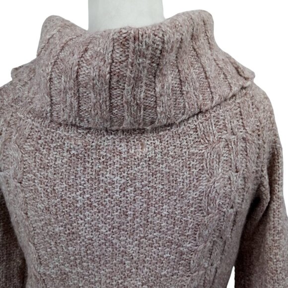 Sleeping On Snow Beige Cowl Neck Cable Neck Puff Sleeve Sweater Size XS Anthro - Picture 10 of 13